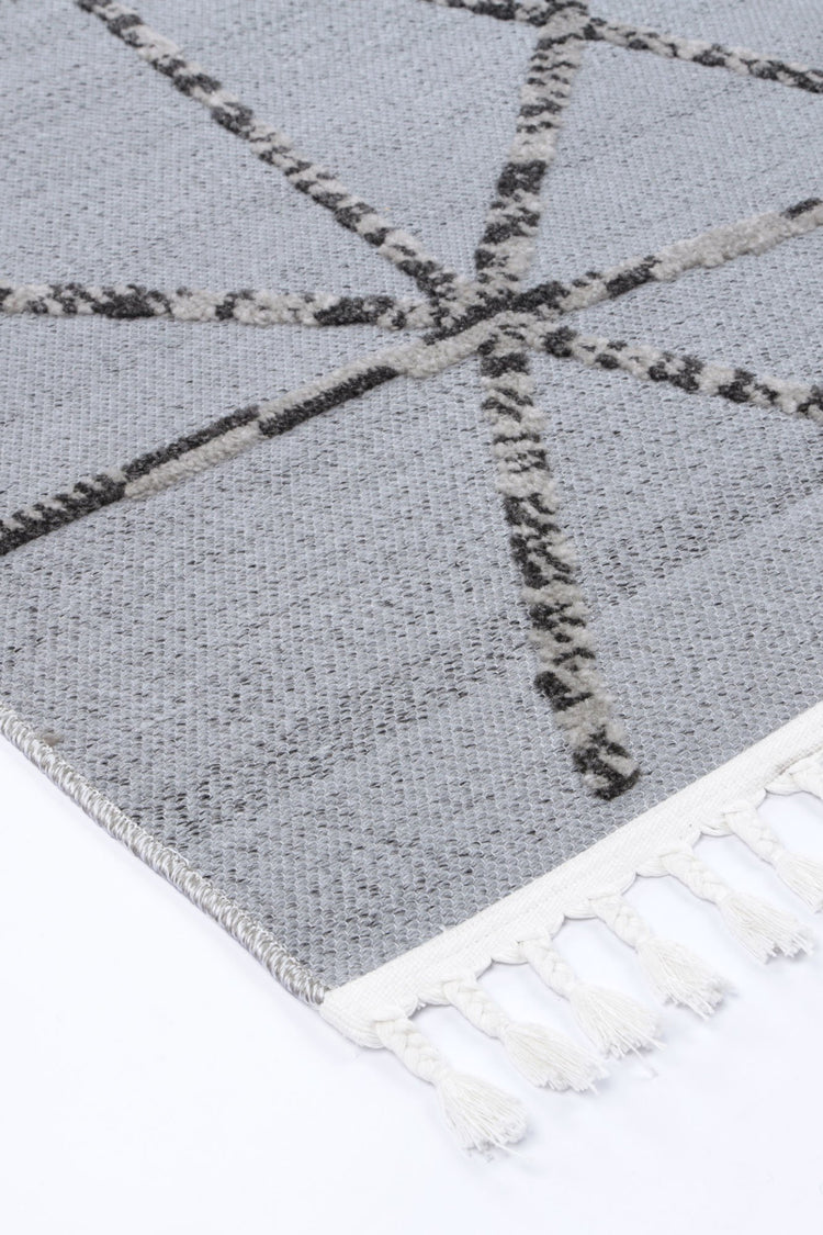 Nefeli Grey Anthrasite Geometric Rug