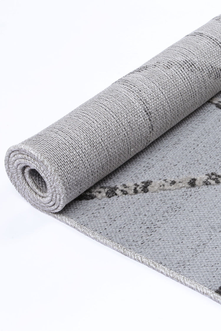 Nefeli Grey Anthrasite Geometric Rug
