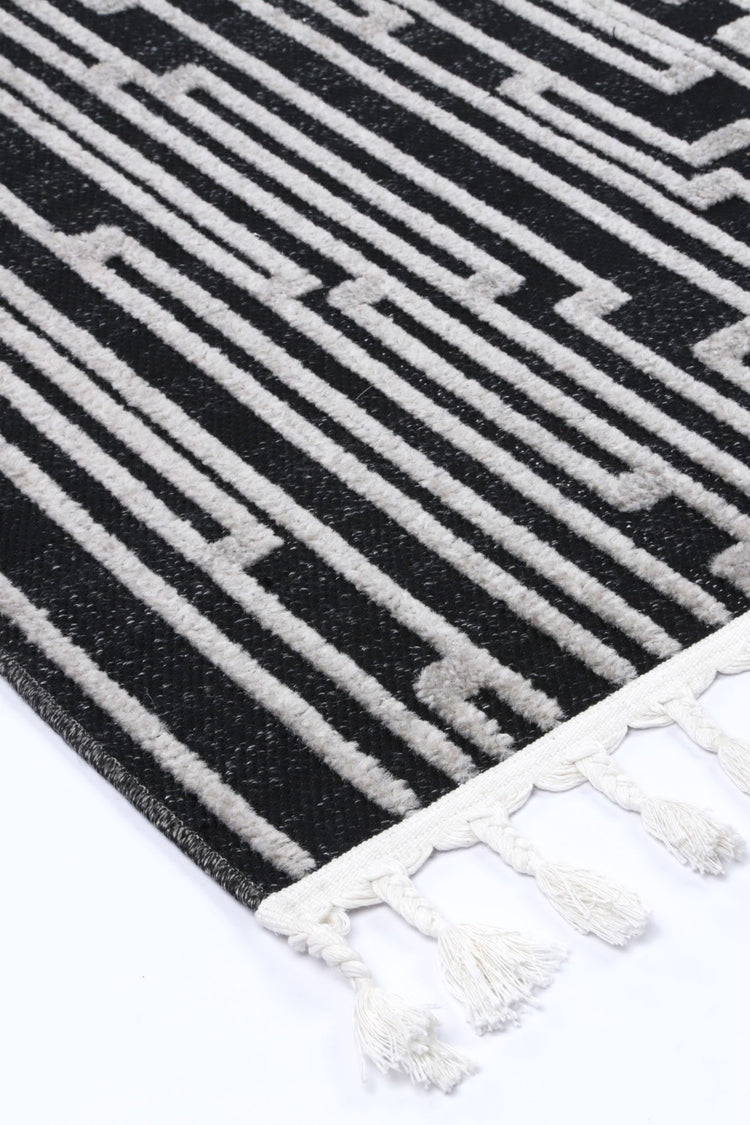 Nefeli Anthrasite Grey Matrix Rug