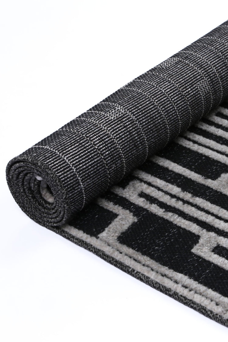 Nefeli Anthrasite Grey Matrix Rug