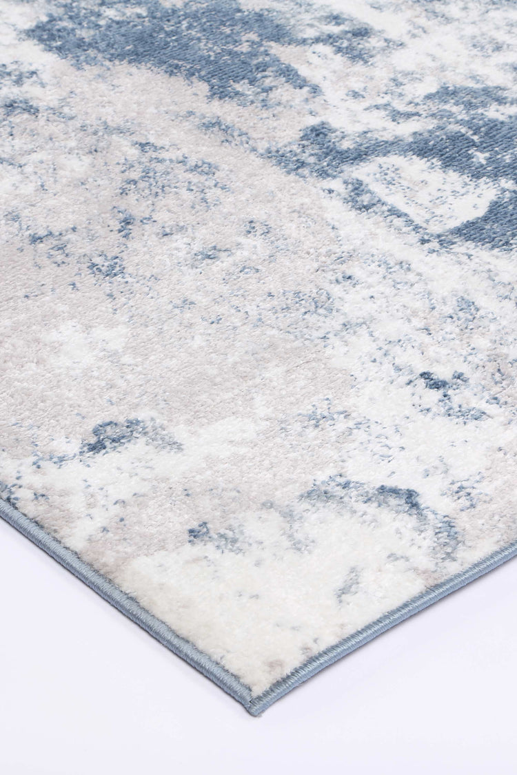 Ermina Modern Abstract Blue Rug
