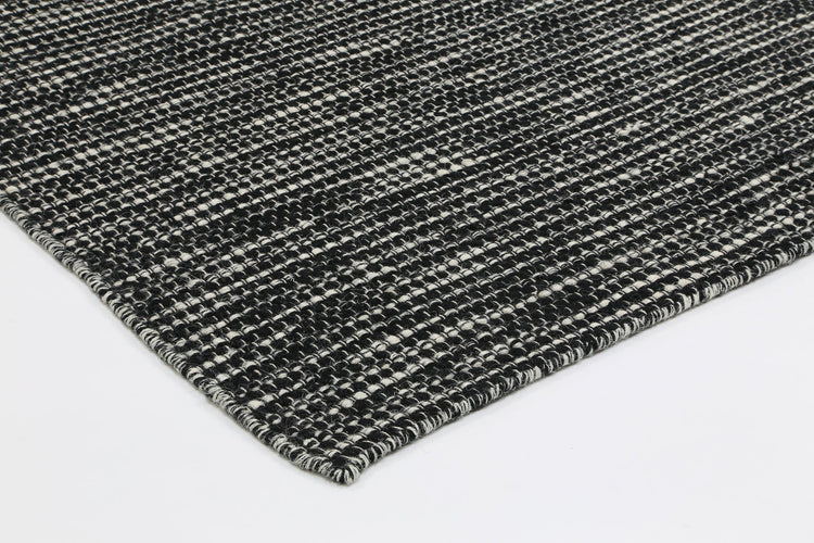 Scandi Black White Reversible Wool Rug