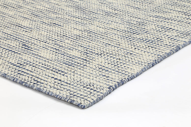 Scandi Blue Reversible Wool Rug