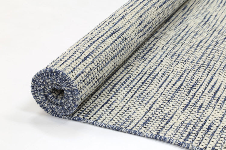 Scandi Blue Reversible Wool Rug