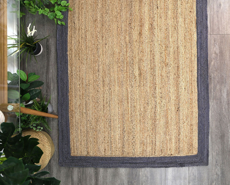 Hampton Grey Border Jute Rug
