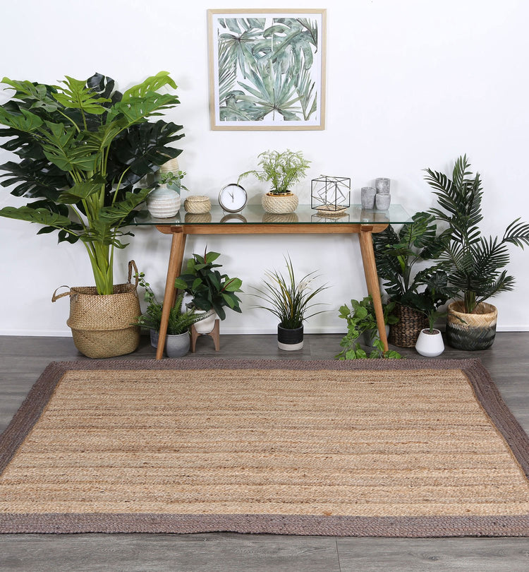 Hampton Beige Border Jute Rug