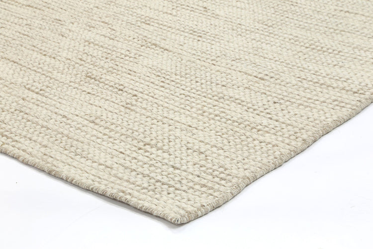 Scandi Beige Brown Reversible Wool Rug