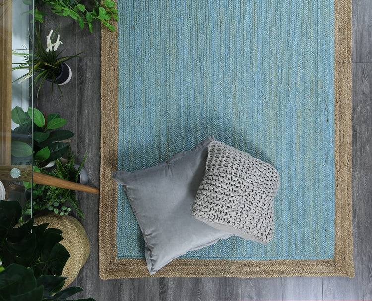 Hampton Blue Centre Jute Rug