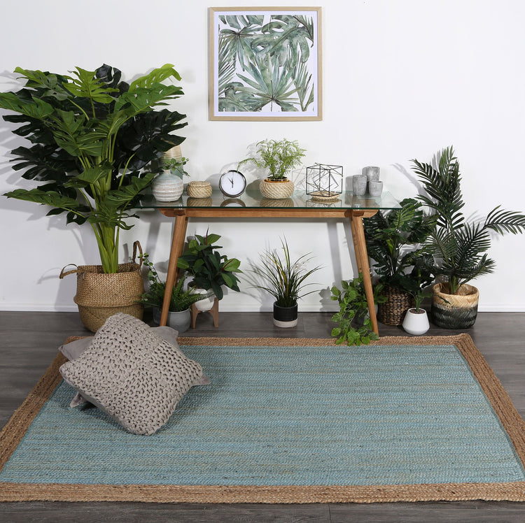 Hampton Blue Centre Jute Rug