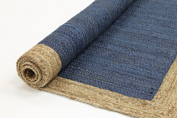 Hampton Navy Blue Centre Jute Rug