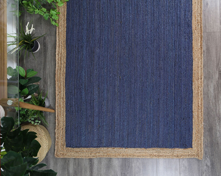Hampton Navy Blue Centre Jute Rug