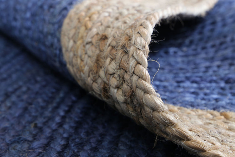 Hampton Navy Blue Centre Jute Rug