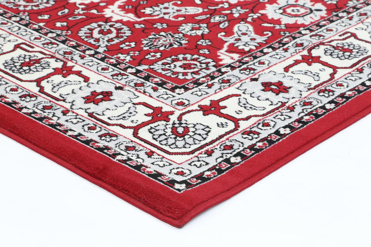 Allure Traditional Border Design Red Rug