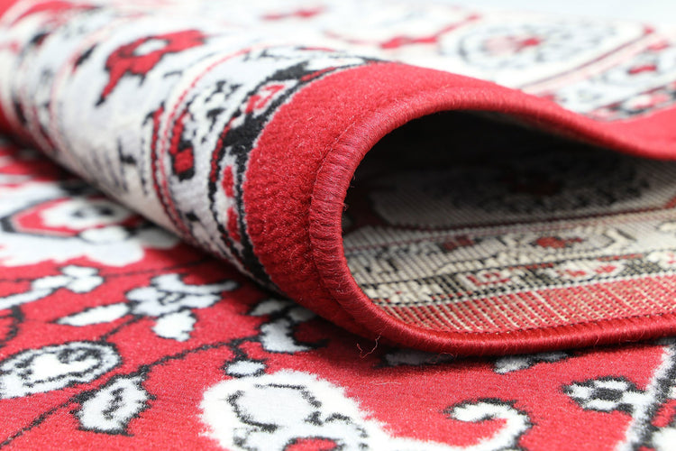 Allure Traditional Border Design Red Rug