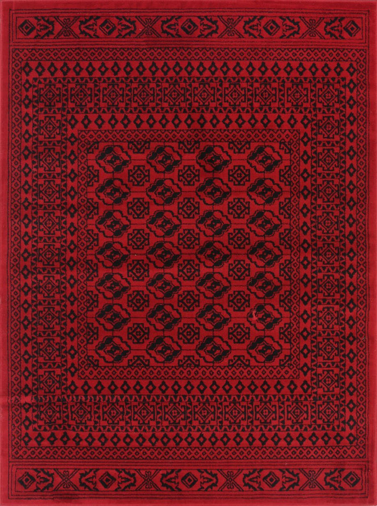 Allure Afghan Camel Red Rug