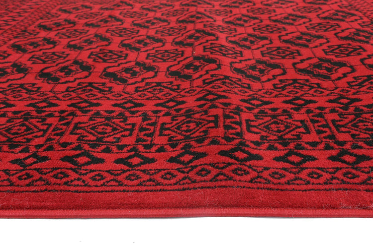 Allure Afghan Camel Red Rug