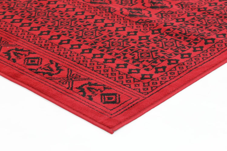 Allure Afghan Camel Red Rug