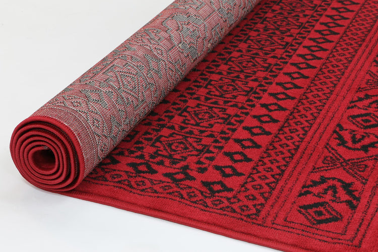 Allure Afghan Camel Red Rug