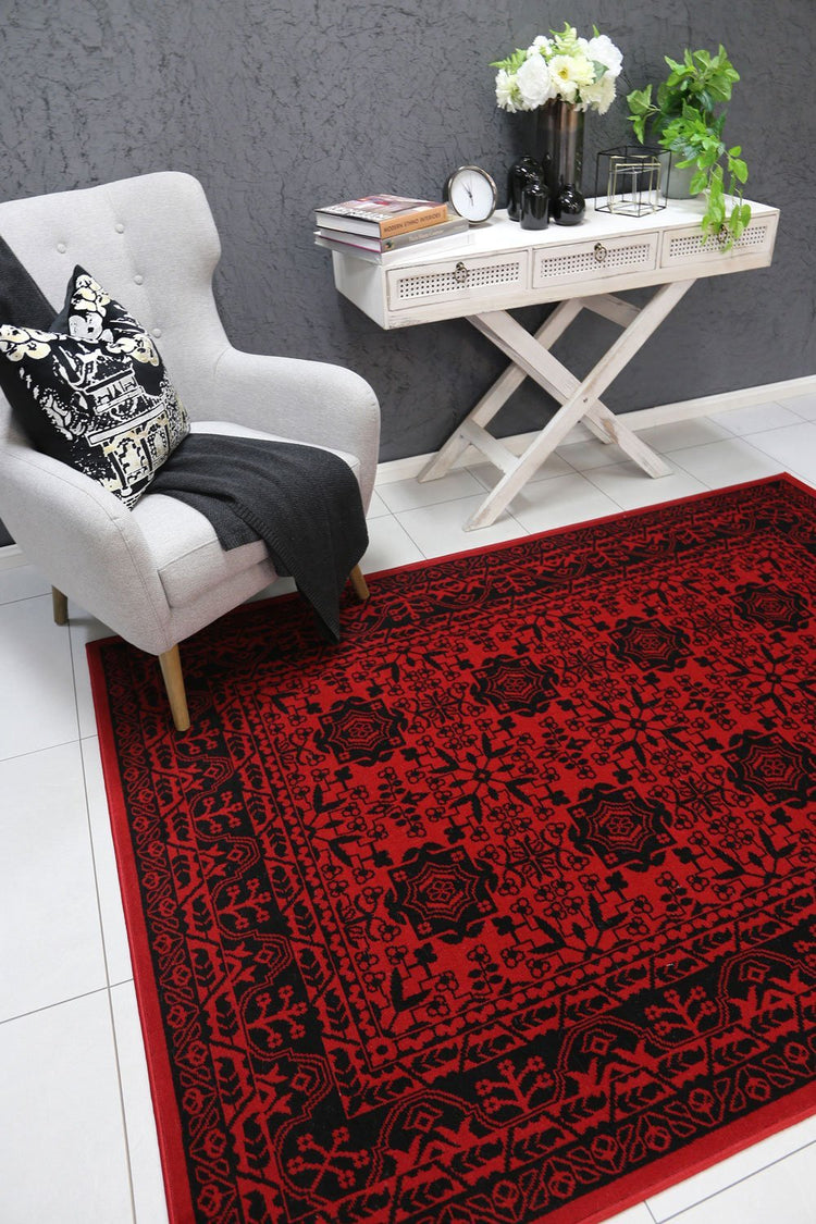 Allure Afghan Herat Red Rug