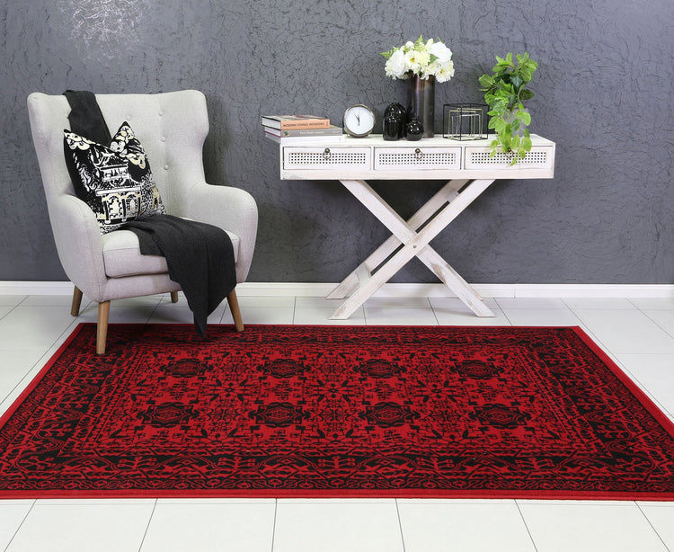 Allure Afghan Herat Red Rug
