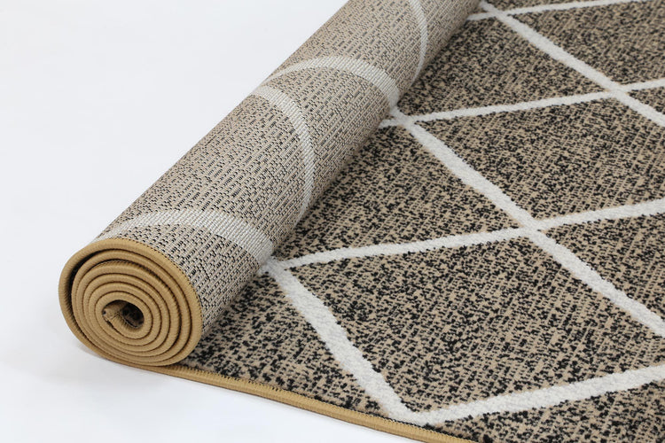 Allure Cross Diamond Beige Cream Rug