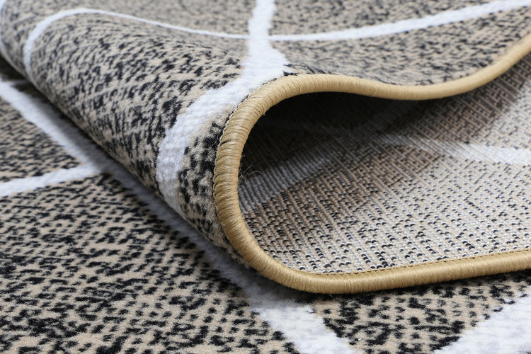 Allure Cross Diamond Beige Cream Rug