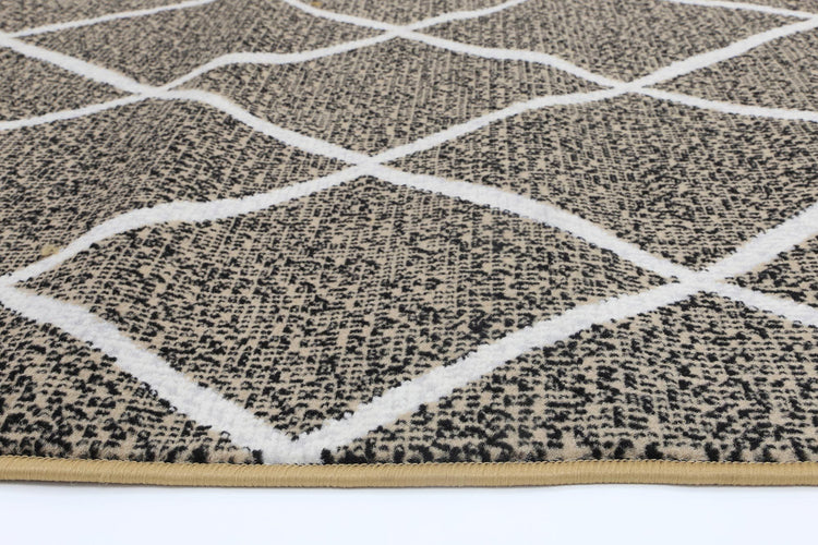 Allure Cross Diamond Beige Cream Rug