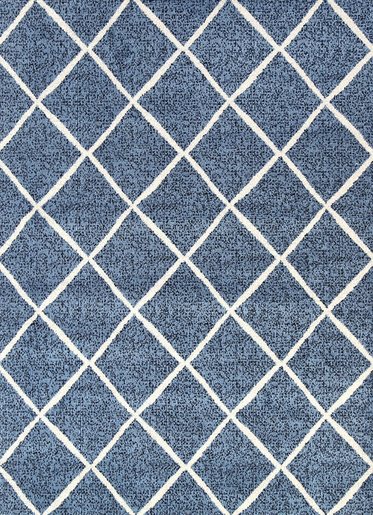 Allure Cross Diamond Blue Cream Rug