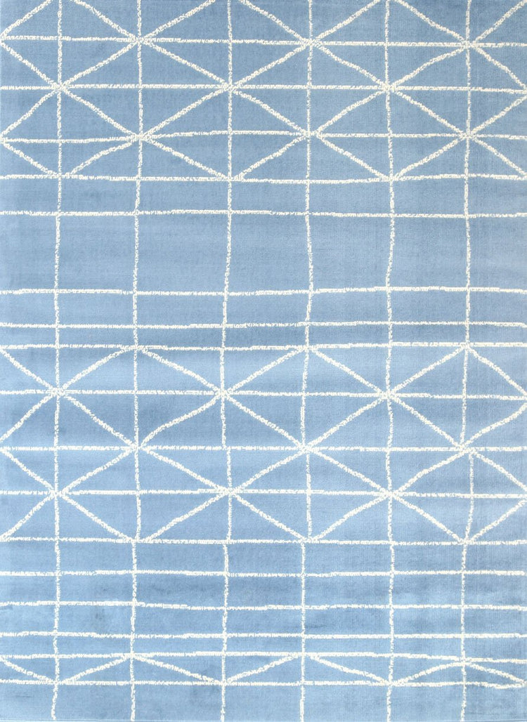 Allure Modern Moroccan Light Blue Rug