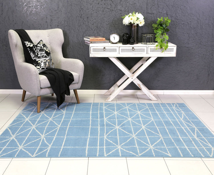 Allure Modern Moroccan Light Blue Rug