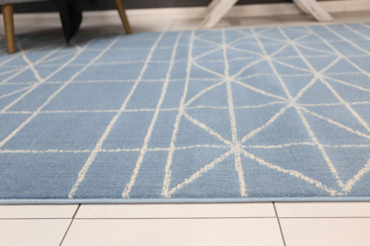 Allure Modern Moroccan Light Blue Rug