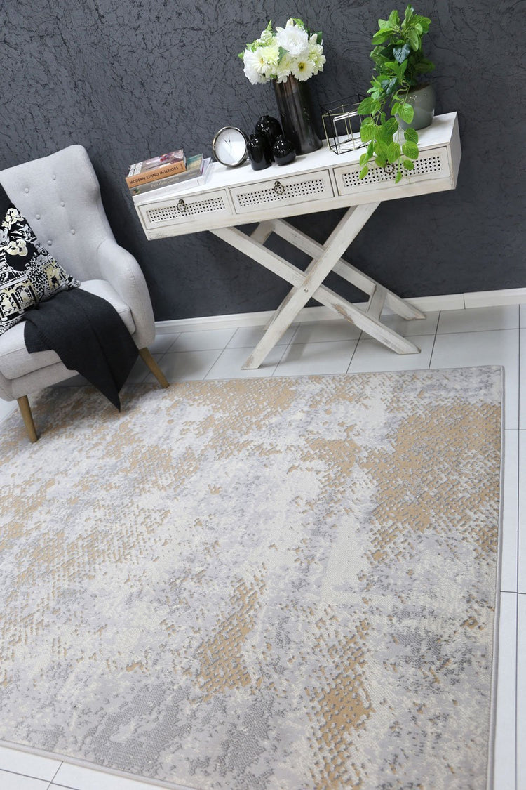 Allure Modern Abstract Beige Rug