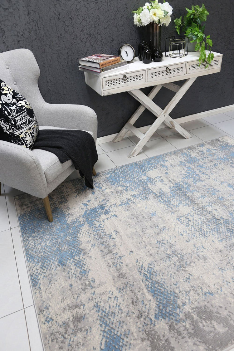 Allure Modern Abstract Blue Rug