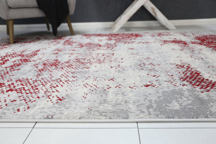 Allure Modern Abstract Red Rug