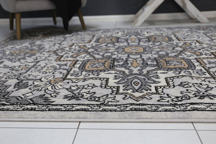 Allure Distressed Vintage Beige Light Grey Rug