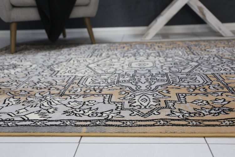 Allure Distressed Vintage Light Grey Beige Rug