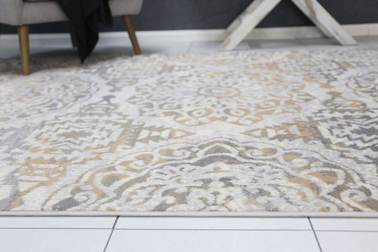 Allure Distressed Classic Beige Grey Rug