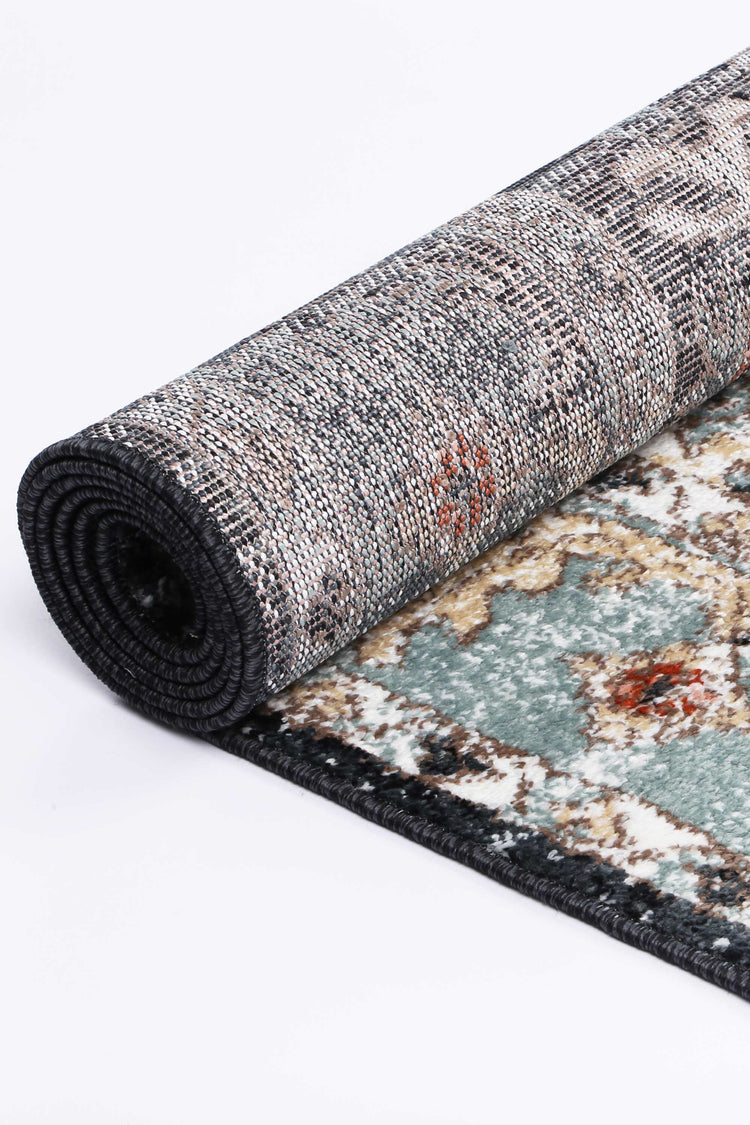 Anatolia Traditional Blue Charcoal Rug