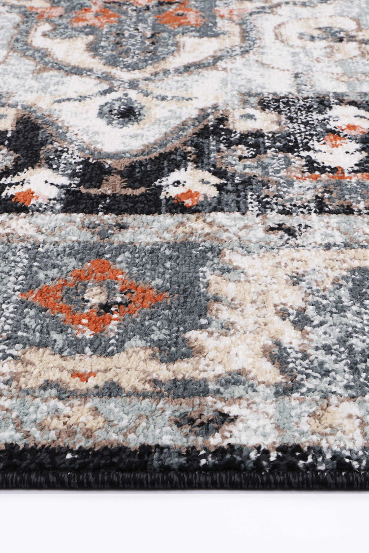 Anatolia Traditional Blue Charcoal Rug