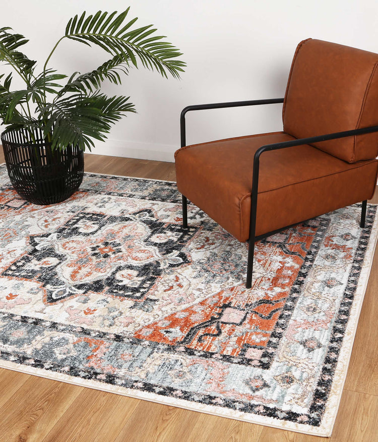 Anatolia Traditional Terracotta Charcoal Rug