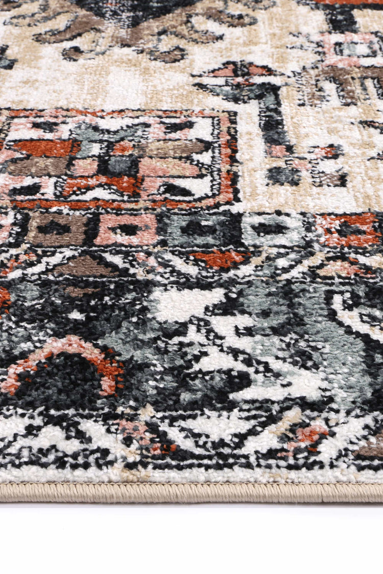 Anatolia Traditional Black Cream Rug