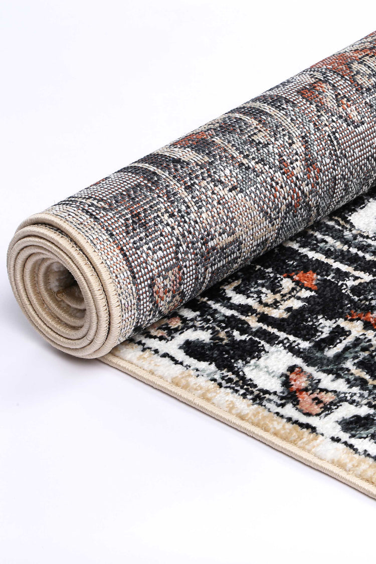 Anatolia Traditional Black Cream Rug