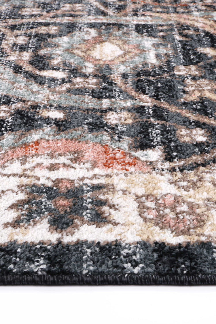Anatolia Traditional Charcoal Cream Rug