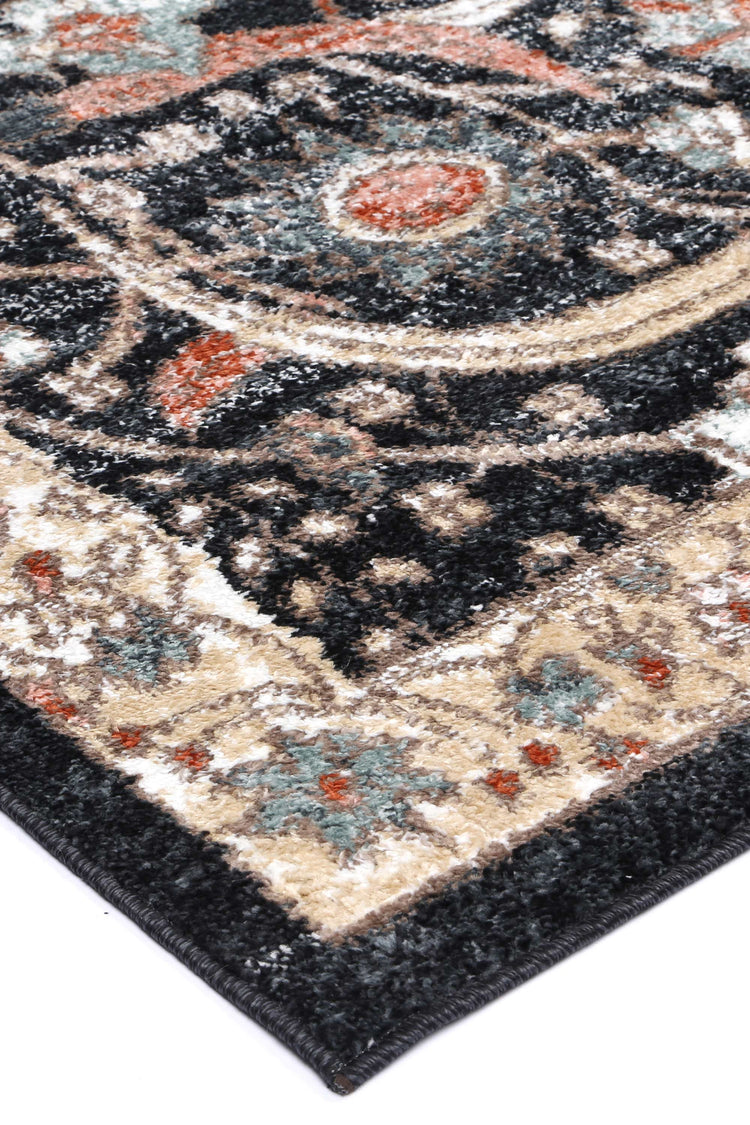 Anatolia Traditional Charcoal Cream Rug
