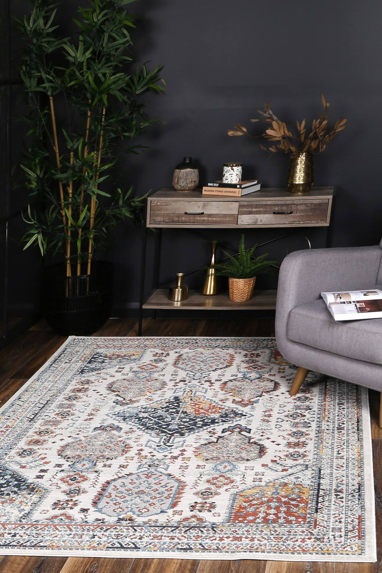 Talulla Oriental Multi Cream Rug