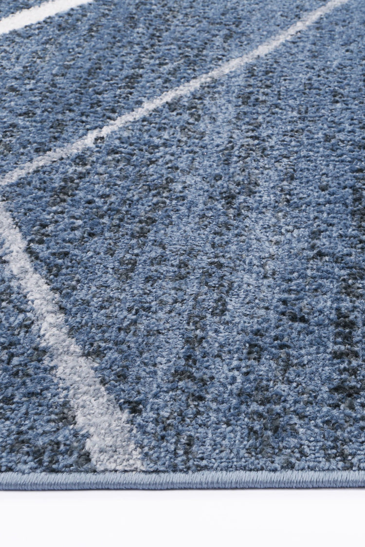 Windjana Abstract Stripe Blue Rug