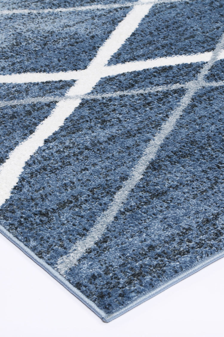 Windjana Abstract Stripe Blue Rug