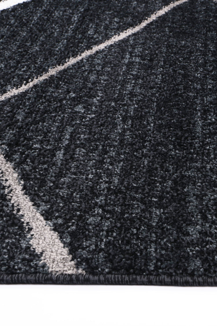 Windjana Abstract Stripe Charcoal Rug