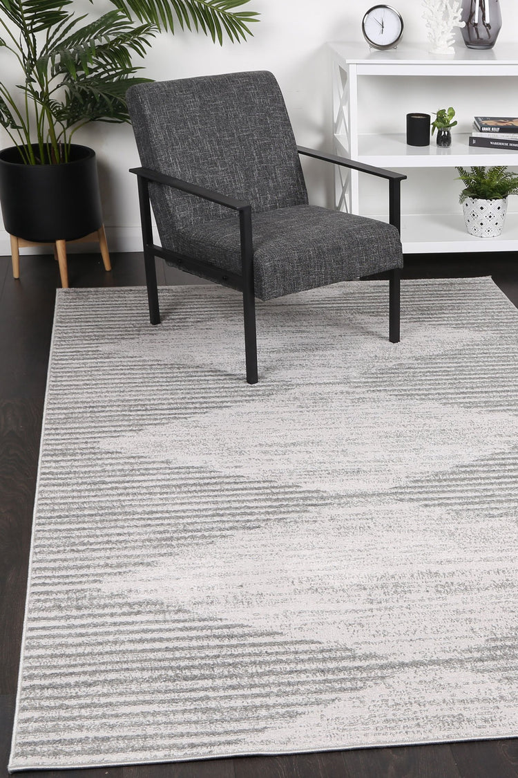 Windjana Abstract Diamond Grey Rug