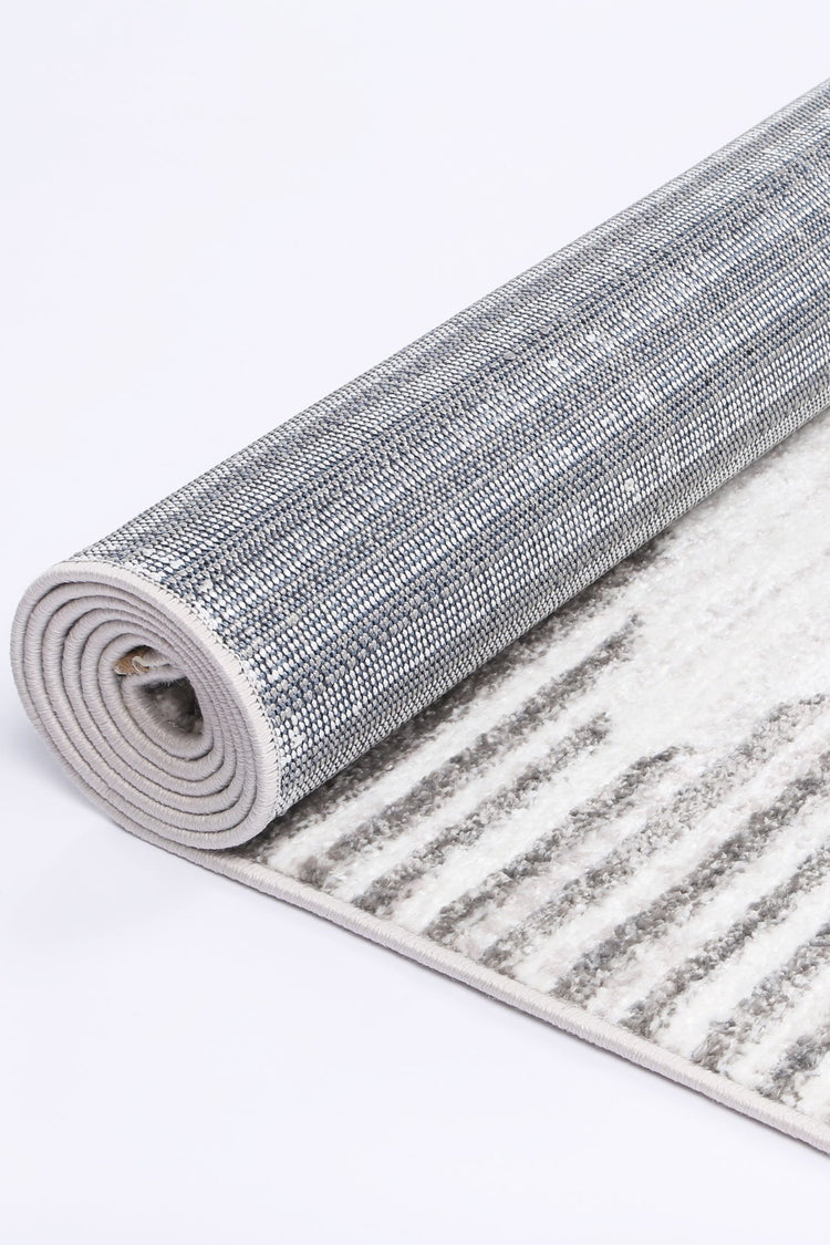 Windjana Abstract Diamond Silver Rug